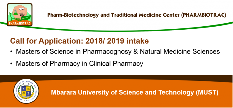 Image showing test: Call for Application: 2018/2019 Intake Masters of Science in Pharmacognosy & Natural Medicine Sciences Masters of Pharmacy in Clinical Pharmacy