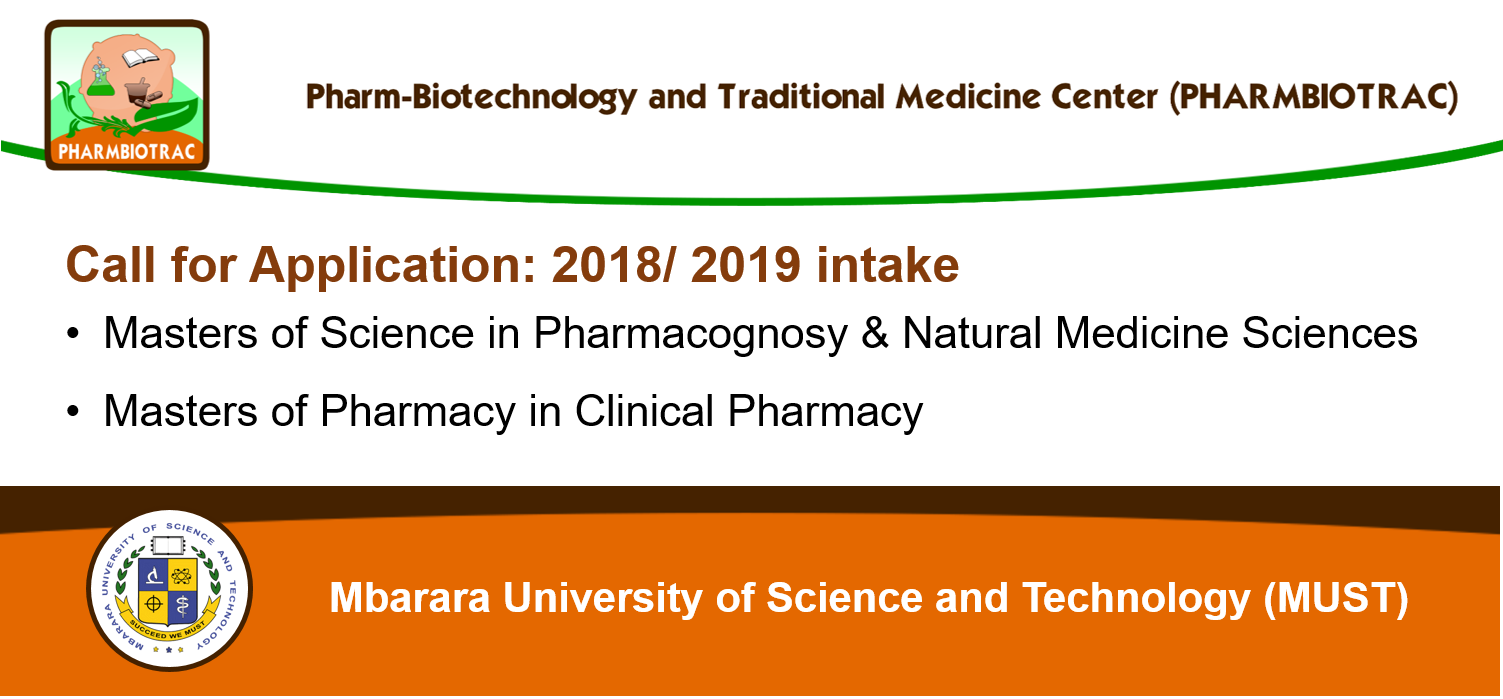 Image showing test: Call for Application: 2018/2019 Intake Masters of Science in Pharmacognosy & Natural Medicine Sciences Masters of Pharmacy in Clinical Pharmacy